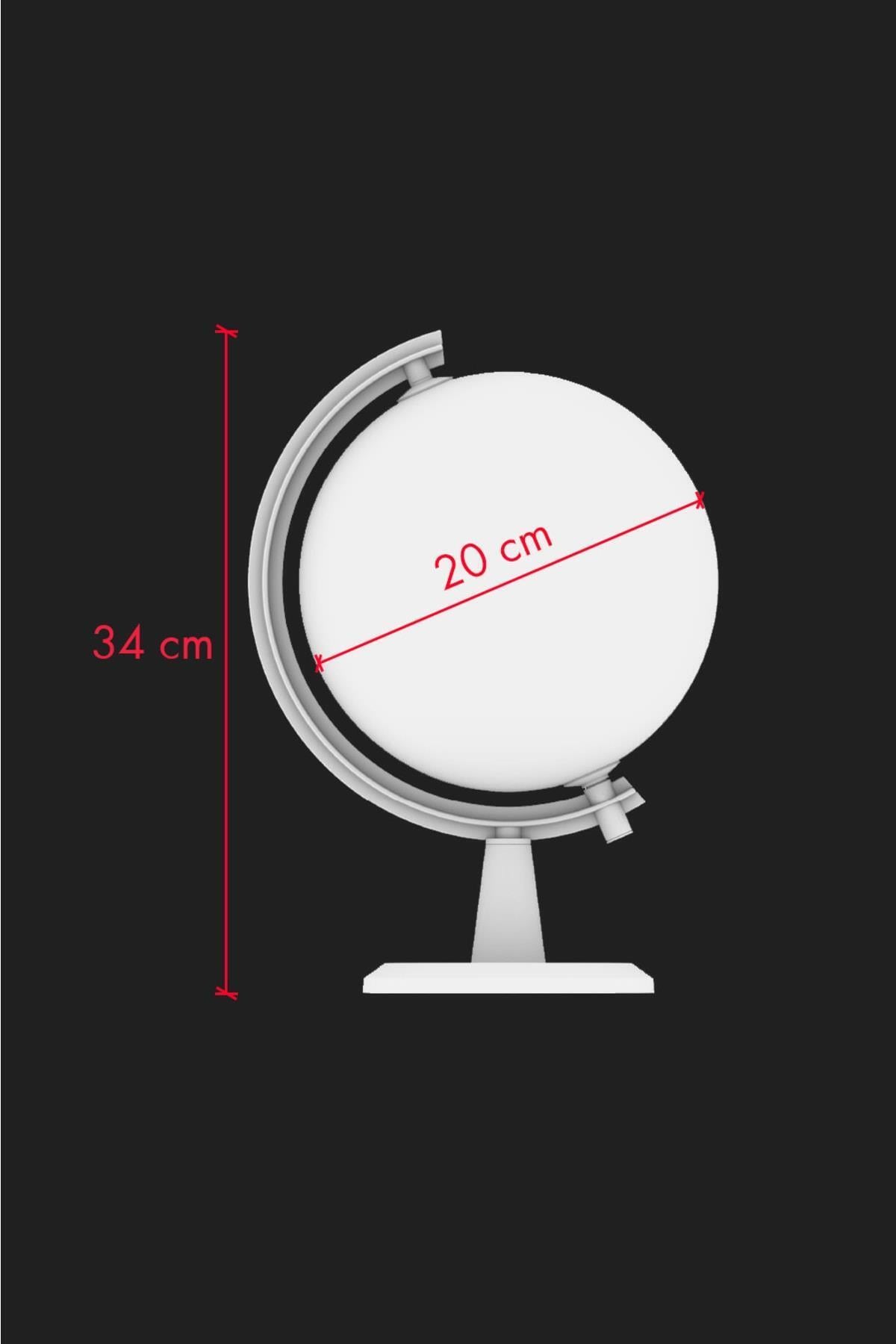 Işıksız Siyasi Dünya Küresi Modern Seri 20 Cm