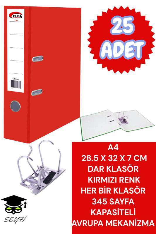 A4 OFİS KLASÖRÜ BÜRO EVRAK DÜZENLEYİCİ KLASÖR ÇİFT METAL HALKA AVRUPA MEKANİZMA