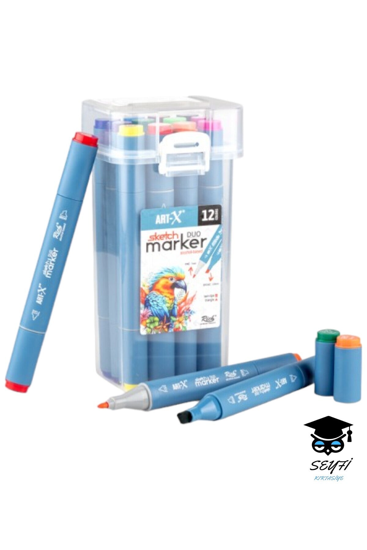 SKETCH MARKER ÇİFT TARAFLI ÇİZİM KALEM SETİ ART-X RİCH YÜKSEK KALİTE KALICI MÜREKKEP İADE GARANTİLİ