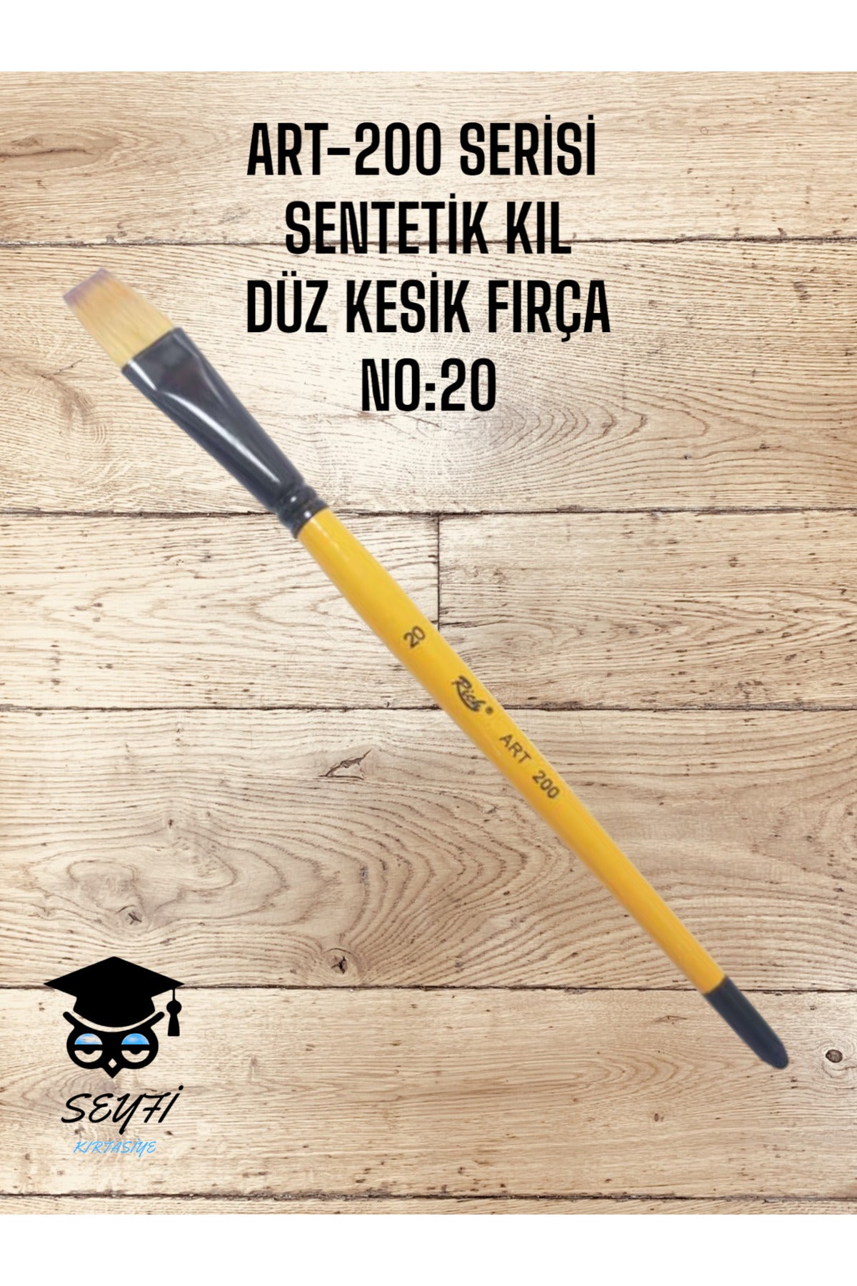 ART-200 SERİSİ SENTETİK DÜZ KESİK KIL FIRÇA NO:20
