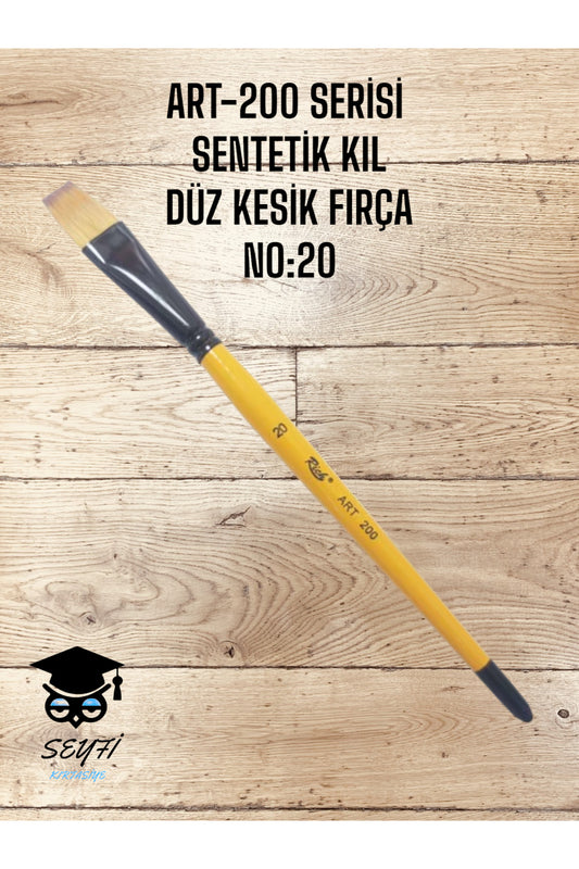 ART-200 SERİSİ SENTETİK DÜZ KESİK KIL FIRÇA NO:20