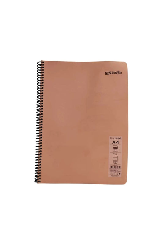 Mynote Flex Pastel Pp Kapak Spiralli Defter A4 100 Yp. Çizgili