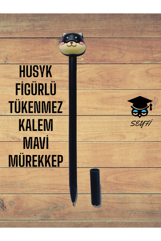 HUSYK FİGÜRLÜ TÜKENMEZ KALEM MAVİ MÜREKKEP