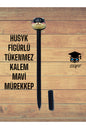 HUSYK FİGÜRLÜ TÜKENMEZ KALEM MAVİ MÜREKKEP