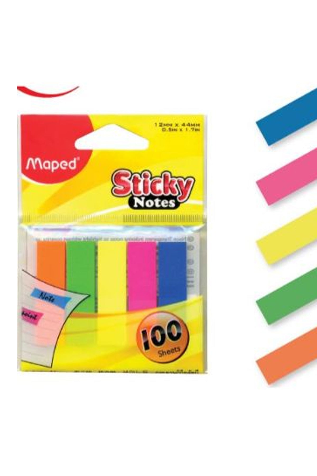 5'li Indeks Ayraç 15x76 Mm Yapışkanlı Not Kağıdı 100 Sayfa