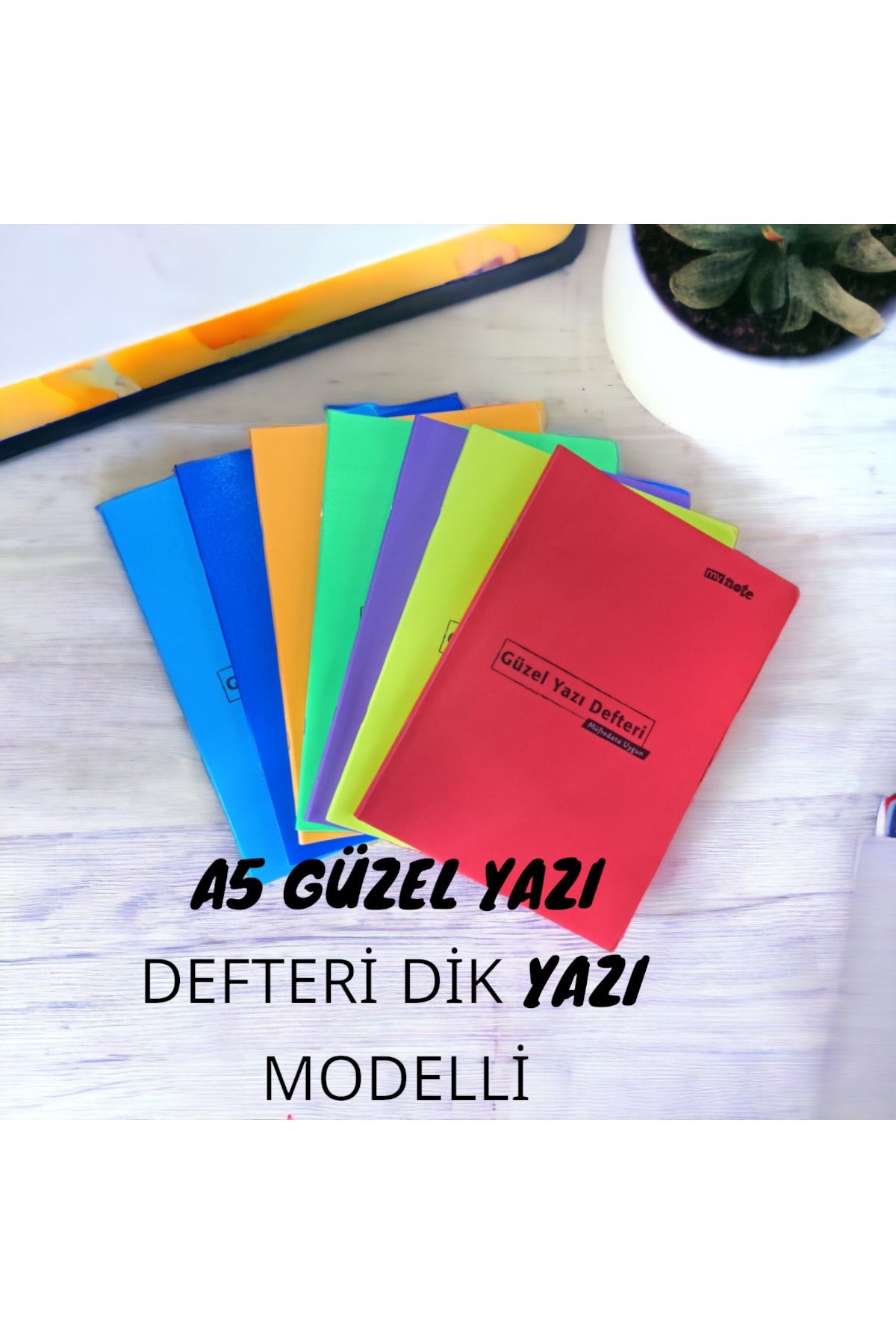 A5 GÜZEL YAZI DEFTERİ 40 SAYFA PLASTİK KAPAK 1 ADET KARIŞIK RENK YOLLANACAKTIR