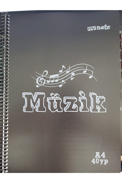 My Note 40 Yaprak Plastik Kapak Spiralli Müzik Defteri(1 ADET)