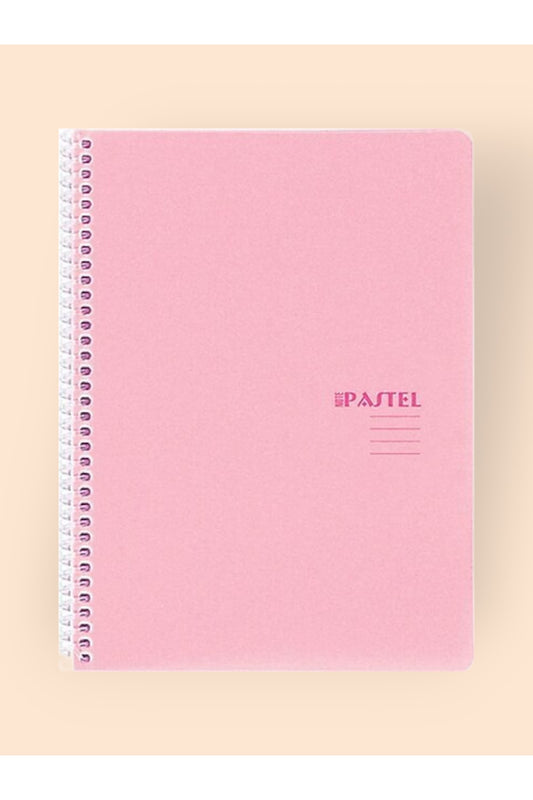 16x22 Cm Pastel Renk Telli Defter Çizgisiz Telli Beyaz 80 Sayfalı Plastik Kapak