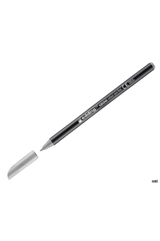 Edding 1200 İnce Uçlu Grafik Kalemi Gri (026)