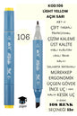 ÇİFT TARAFLI PROFESYONEL ÇİZİM KALEMİ KALICI MÜREKKEP ÜÇGEN GÖVDE İNCE UÇ 1 MM KESİK UÇ 2-6MM SKETCH