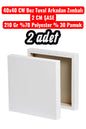 2 adet 40x40 CM Bez Tuval Arkadan Zımbalı 2 CM ŞASE 210 Gr %70 Polyester % 30 Pamuk