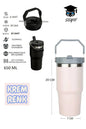 Çelik Termos Pipetli ve Tutmalı Üst Kısmı Geniş 650 ML