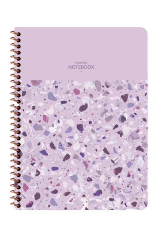 16x22 Cm Çizgisiz Telli Defter Beyaz Sayfalı 80 Yaprak Plastik Kapak
