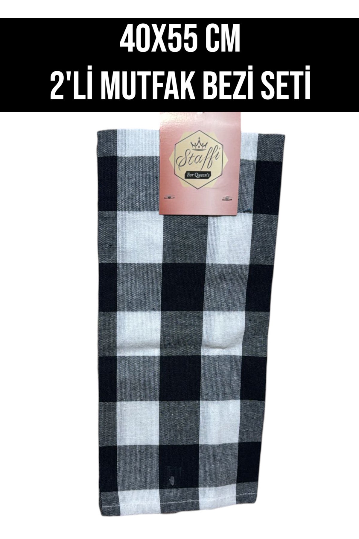 40x55 CM 2'Lİ MUTFAK TEMİZLİK BEZİ SETİ