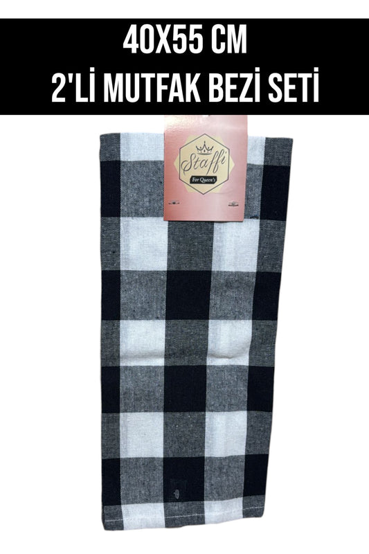 40x55 CM 2'Lİ MUTFAK TEMİZLİK BEZİ SETİ