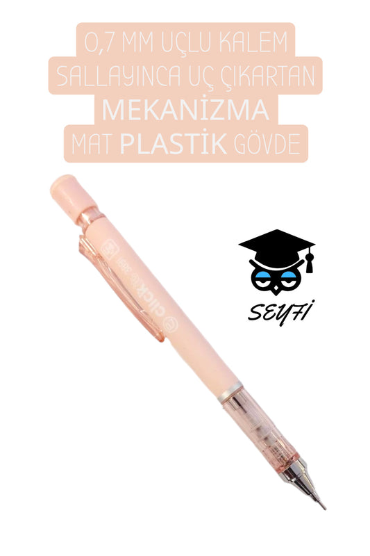 0,7 MM UÇLU KALEM SALLAYINCA UÇ ÇIKARTAN MEKANİZMA MAT PLASTİK GÖVDE
