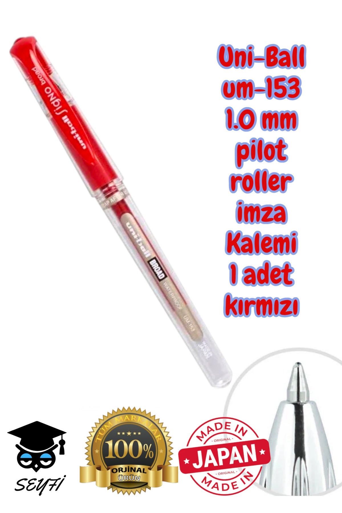Uni-Ball um-153 1.0 mm pilot roller imza Kalemi