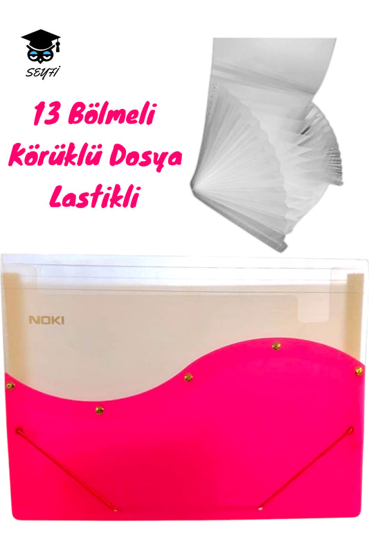 Körüklü Dosya Lastikli 13 Bölmeli