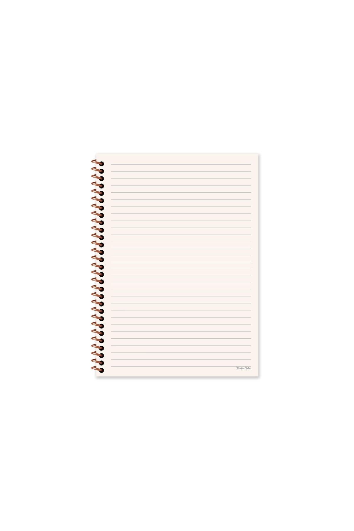 ÇİZGİLİ 16x22 CM 80 YAPRAK PLASTİK KAPAK TELLİ DEFTER KREM RENK 60 GR HAFİF KAĞIT