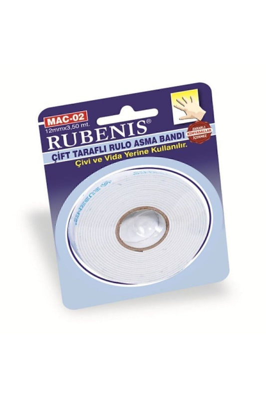 12mmx3,5mt Çift Taraflı Rulo Asma Bandı Mac-02 - Hızlı Yapıştırıcı