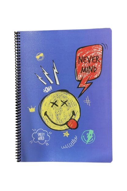 A4 telli 80 yaprak KARELİ Umur smiley emoji defter PLASTİK KAPAK