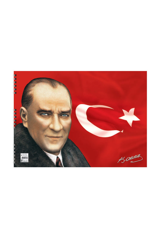 Atatürk 25x35 15 Yaprak Spiralli Resim Defteri (308005)