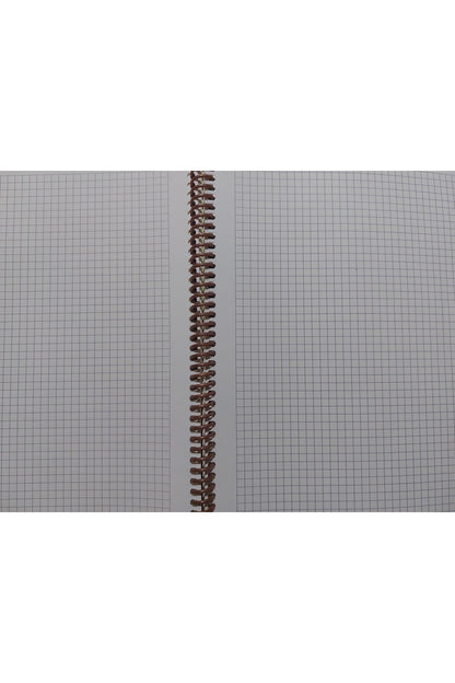 A4 80 Yaprak Kareli Telli Defter Pastel Renk Plastik Kapak Göz Yormayan Krem Renk Kağıt