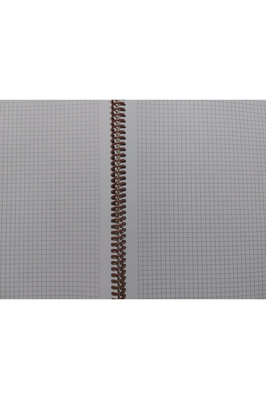 A4 80 Yaprak Kareli Telli Defter Pastel Renk Plastik Kapak Göz Yormayan Krem Renk Kağıt