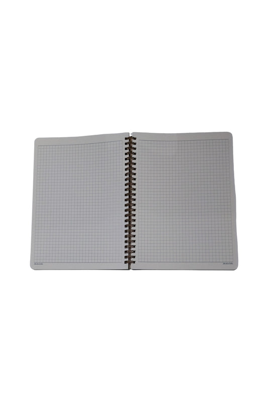 16,5x22,5 Cm 100 Yaprak Kareli Telli Atatürk Sert Karton Kapak Defter 70 Gr Krem Renk Kağıt