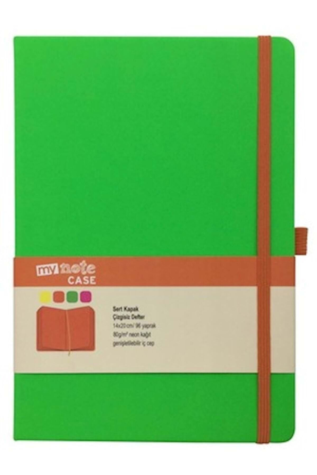 Case Sert Kapak Çizgisiz Neon Turuncu Defter 96 Yaprak 14x20 cm