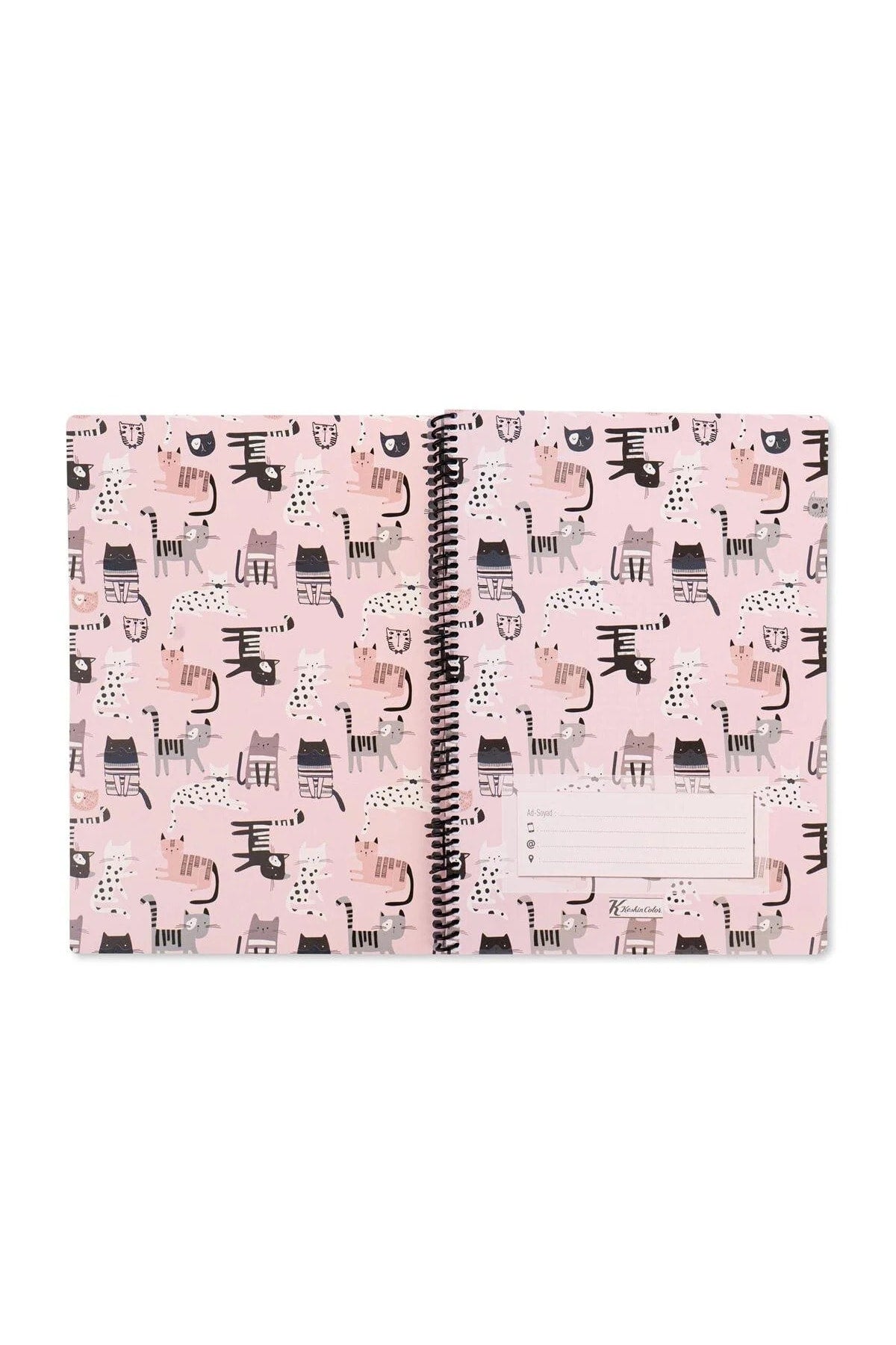ÇİZGİLİ 16x22 CM 80 YAPRAK KARTON KAPAK TELLİ DEFTER 60 GRAM BEYAZ SAYFA ANİMAL FRİENDS