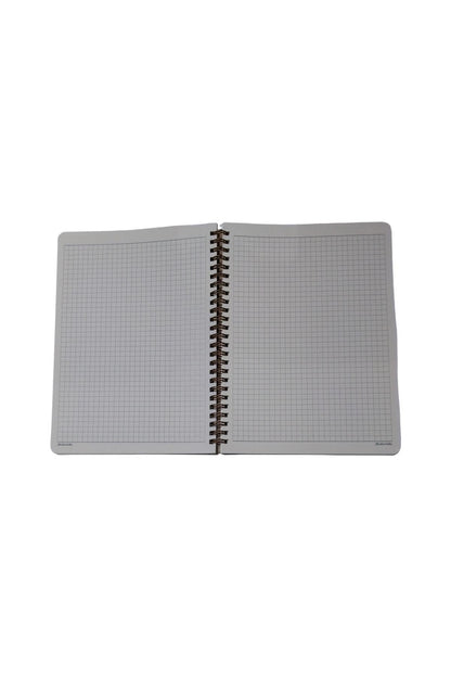 16,5x22,5 Cm 100 Yaprak Kareli Telli Atatürk Sert Karton Kapak Defter 70 Gr Krem Renk Kağıt