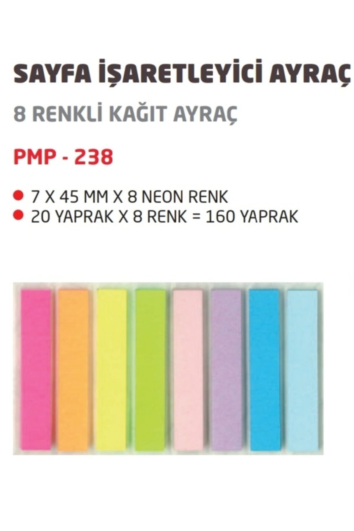 Pastel Renk Index Post-it Ayraç