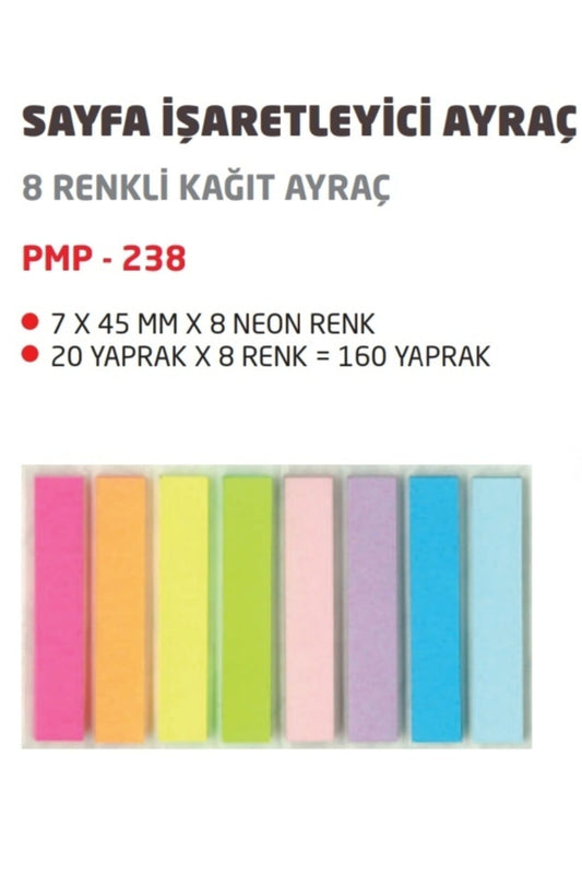 Pastel Renk Index Post-it Ayraç