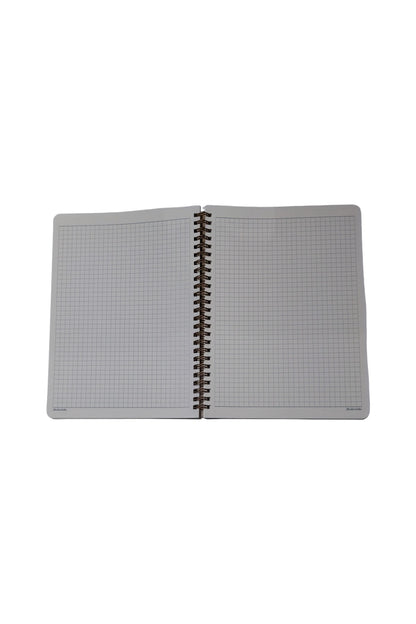 16,5x22,5 Cm 100 Yaprak Kareli Telli Atatürk Sert Karton Kapak Defter 70 Gr Krem Renk Kağıt