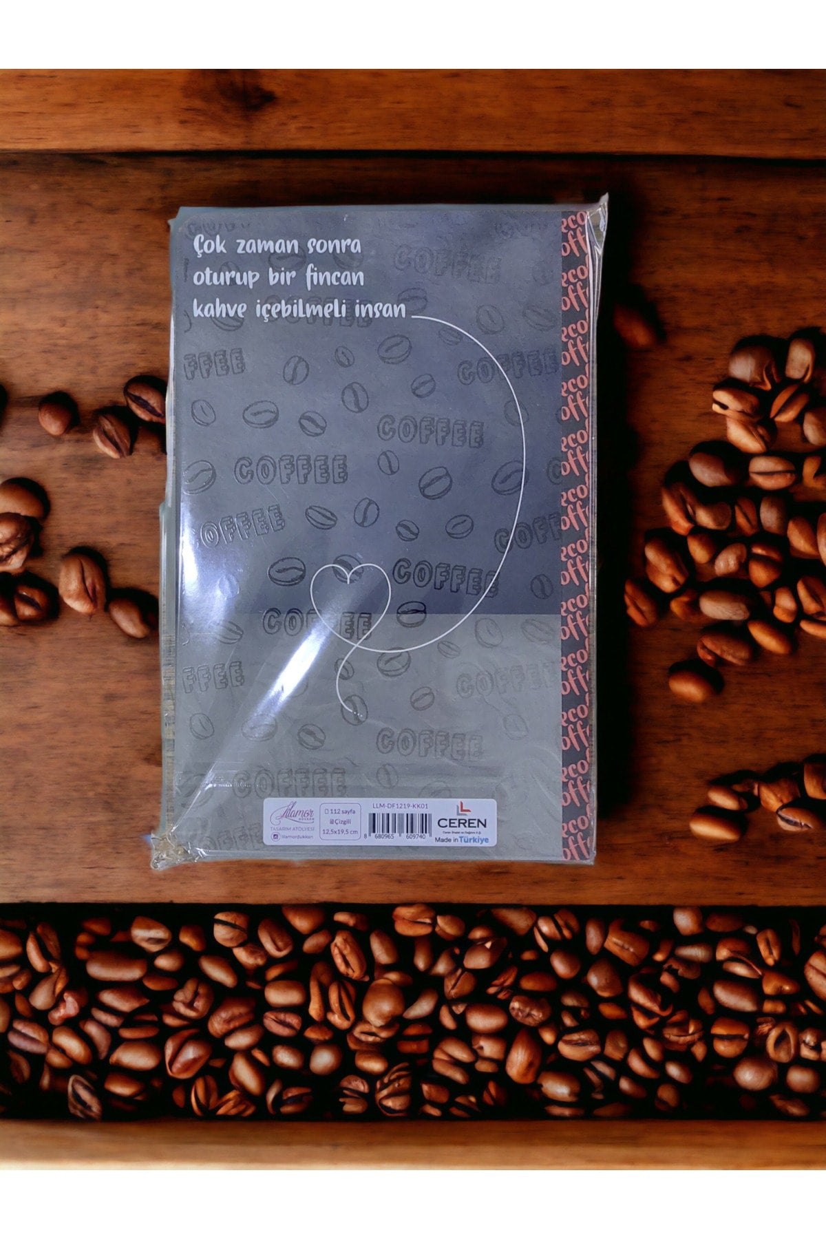 12,5x19,5 CM 112 SAYFA ÇİZGİLİ KOKULU DEFTER KARTON KAPAK KREM RENK KAĞIT