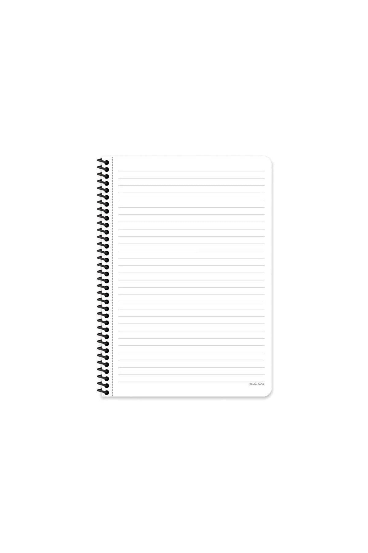 ÇİZGİLİ 16x22 CM 80 YAPRAK PLASTİK KAPAK TELLİ DEFTER 60 GRAM BEYAZ SAYFA PUANTİYE