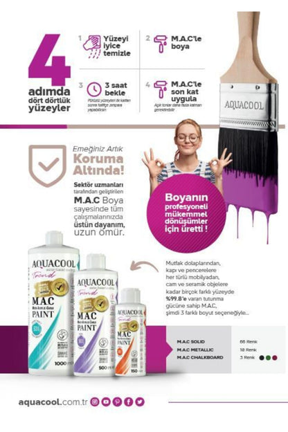 M.a.c Hobi Boyası Su Bazlı Akrilik Metalik Boya- 902 Altın Gold