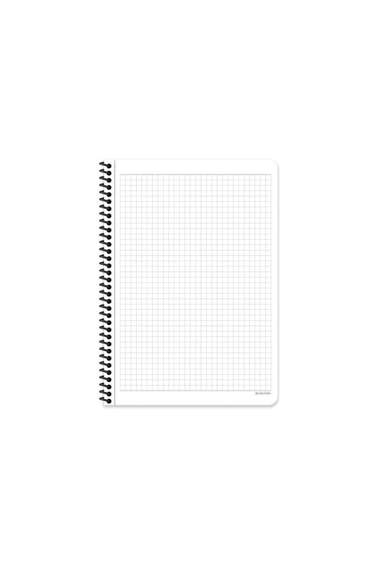 KARELİ 16x22 CM 80 YAPRAK PLASTİK KAPAK TELLİ DEFTER 60 GRAM BEYAZ SAYFA COFFEE
