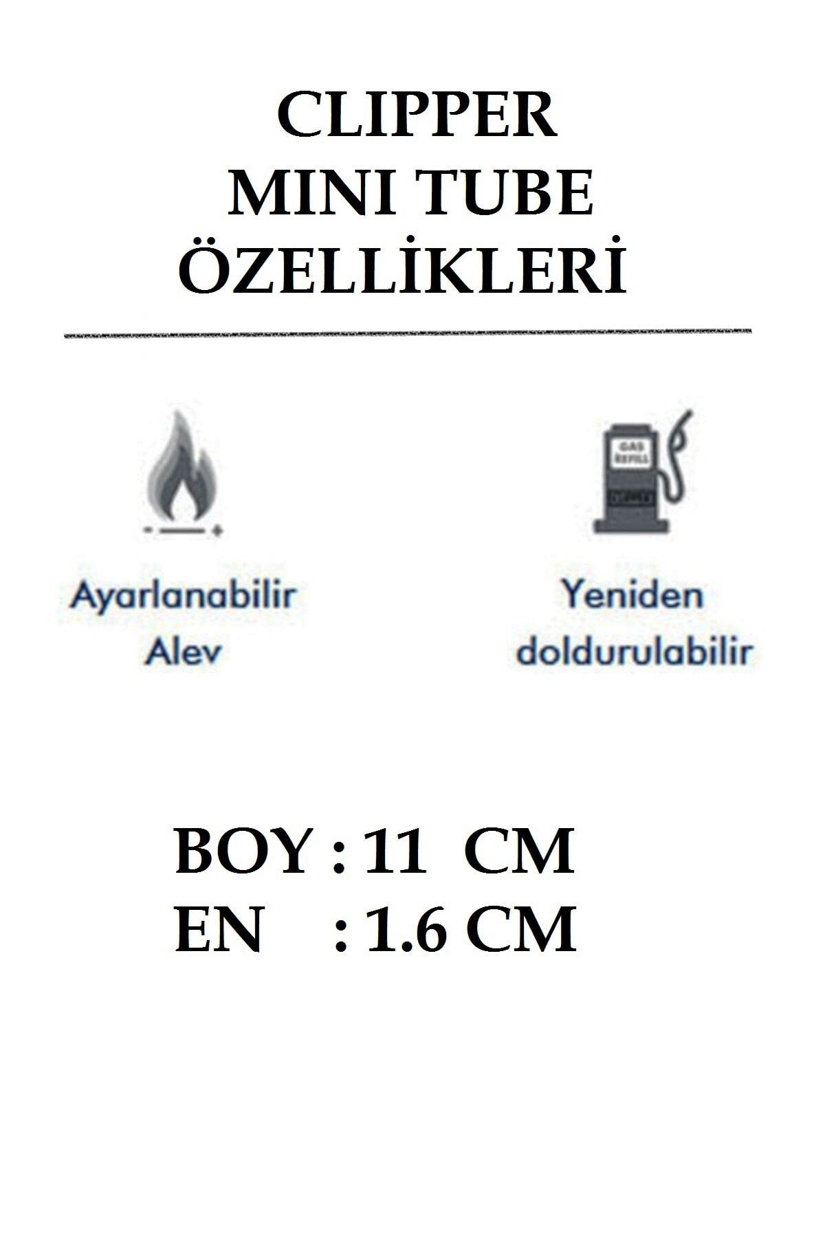 Mini Tube Kamp Pipo Mutfak Çakmağı 2 Adet