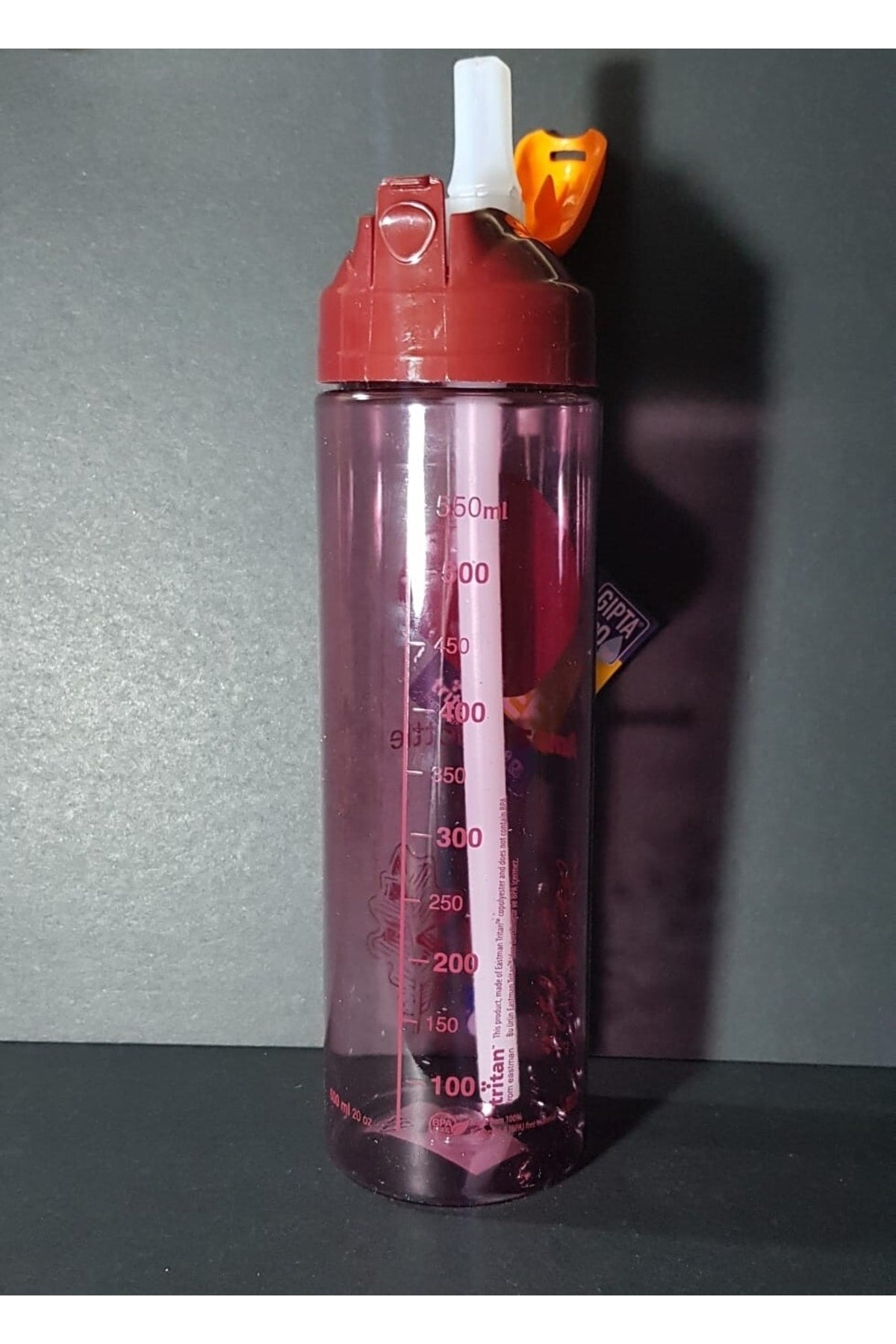 Amazon Tritan Desenli Pipetli Matara 630cc
