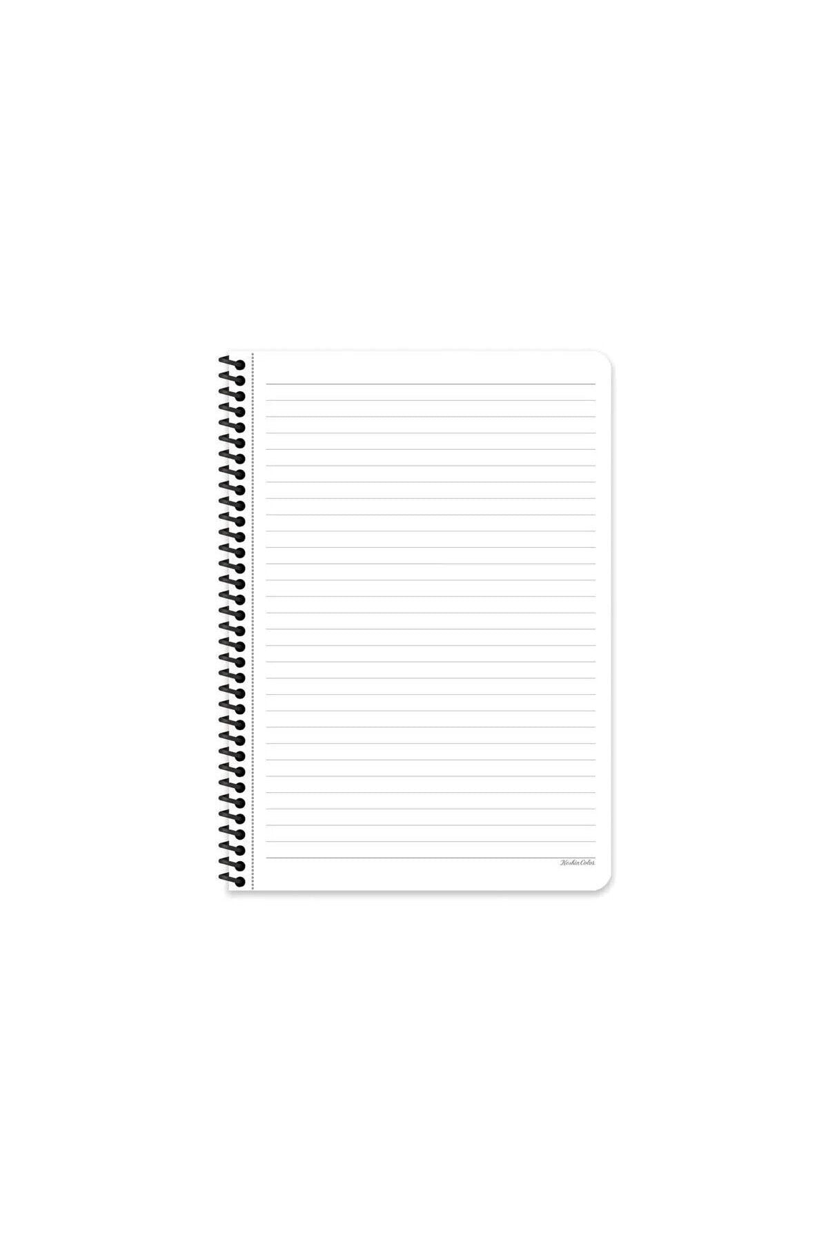 ÇİZGİLİ A4 80 YAPRAK PLASTİK KAPAK TELLİ DEFTER TERAZZO KESKİN COLOR