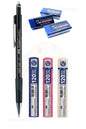 L 1347 Versatil Kalem 0.7 Siyah + 120'li 0.7 Uç 3 Adet + 3 Adet Sınav Silgisi Dust-free Mavi