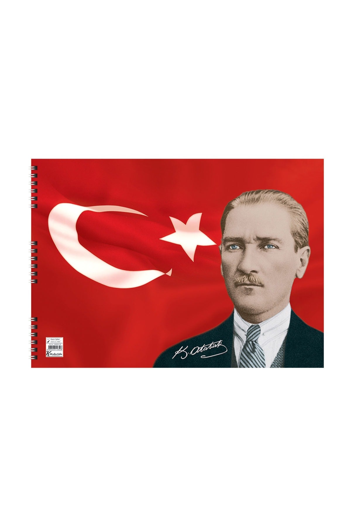 Atatürk 25x35 15 Yaprak Spiralli Resim Defteri (308005)