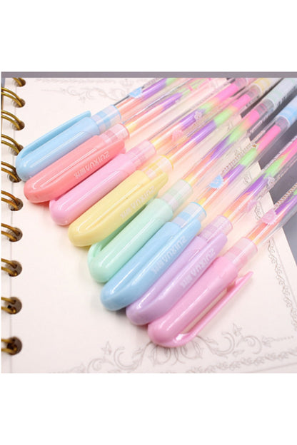 Rainbow Pastel Renk Jel Kalem