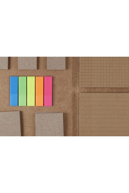 Kraft Parçalı Yapışkanlı Kağıt Post-it Seti Defter Biçiminde 14x20 Cm
