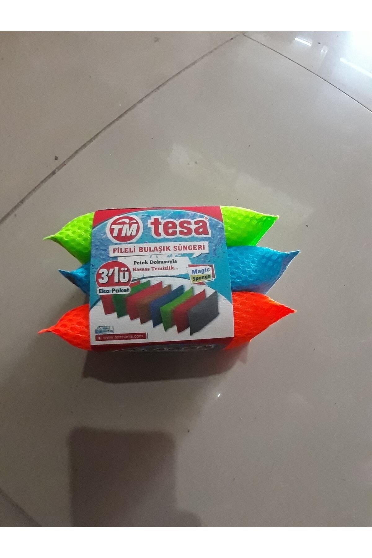 Fileli Bulaşık Süngeri 3lü Paket Tm-460
