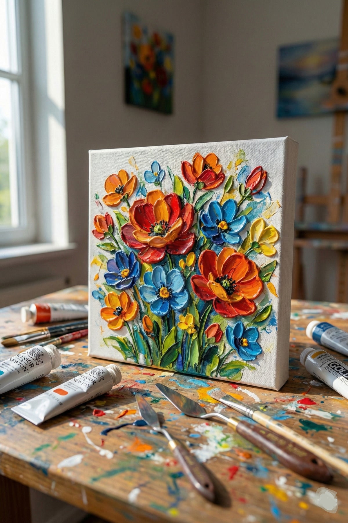 20x20 cm 5 Adet Astarlı Tuval Seti - Pamuklu Akrilik ve Yağlı Boya Resim Tuvali -Çocuk Hobi Etkinlik