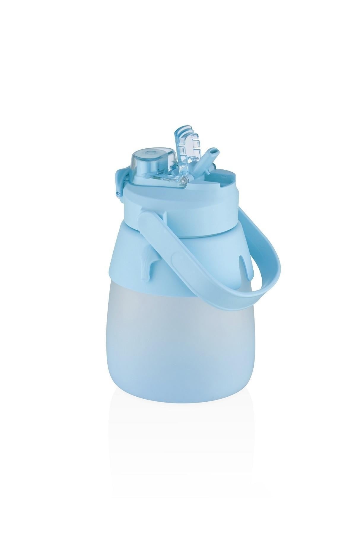1000ml Askılı Tek Kapak Çift Kullanım Pipetli/pipetsiz Kullanım Softtouch Su Matarası