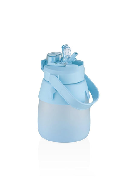 1000ml Askılı Tek Kapak Çift Kullanım Pipetli/pipetsiz Kullanım Softtouch Su Matarası